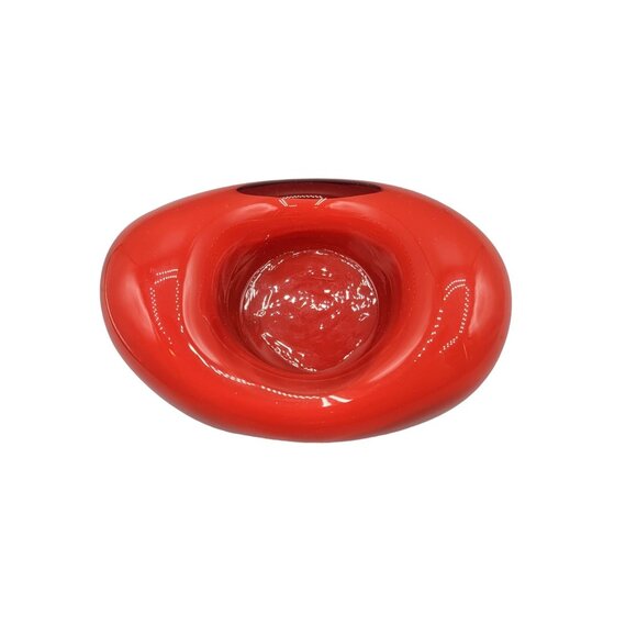 Teleflora Gift Votive Candle Holder Heart Shaped Red Cased Glass - Picture 5 of 7